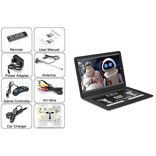 제네릭 Generic 17.3 Inch Portable DVD Player (1366x1280, Game, Radio, TV, Copy Function, Anti-Shock)