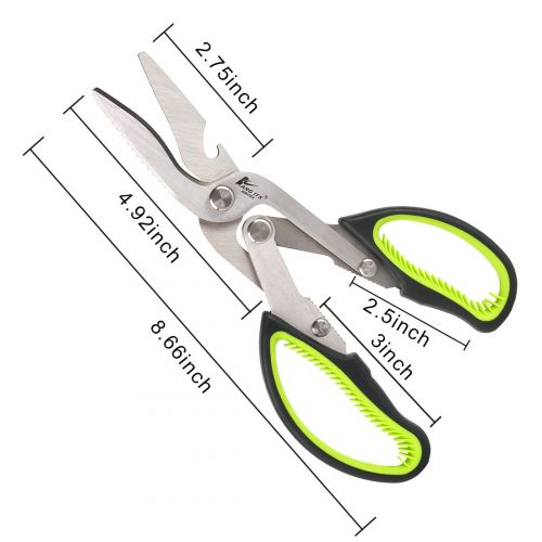 제네릭 Generic Ultra Sharp Premium Heavy Duty Kitchen Shears Stainless Steel Multi-Purpose Kitchen Scissors with Sharp Blade Utility Shears Scissors for Chicken Poultry Fish Meat Vegetables BBQs