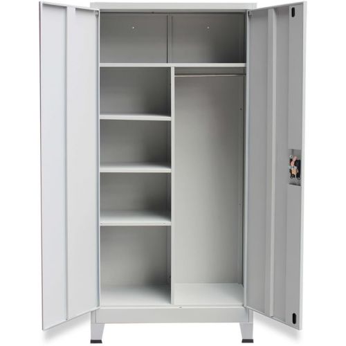 제네릭 Generic Storage Cupboard Office Filing Cabinet Steel Tools Locker Door File Storage Organizer Garage Key Lock Other