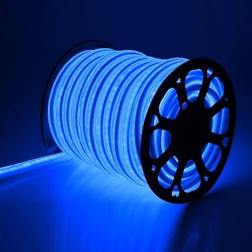 제네릭 Generic DELight 150ft Flex Blue LED Neon Rope Tube Light 3600 Bulbs w/ UL Listed & CE Certifications for Decor Commercial Home Indoor Outdoor Holiday Valentines Parties Lighting