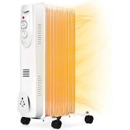 Generic FUTADA 1500W Oil Filled Radiator Heater, Portable Space Heater w/ Adjustable Thermostat & 3 Heat Settings, Energy-Saving Electric Heater with Universal Wheels for Home Office