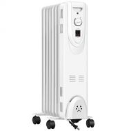 Generic Hysache 1500W Oil Filled Radiator Heater, Portable Space Heater with 3 Heating Mode, Adjustable Thermostat, Tip-Over & Overheat Protection, Electric Energy-Saving Heater for Home,