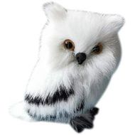 Generic Bayetss Standing Owl Halloween Ornament Plushtoy Gift Halloween Home Decor for Desk Table Fireplace,White Left