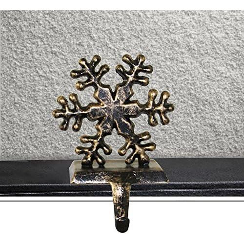 제네릭 Generic Metal Christmas Stocking Hangers, Heavy Cast Iron Stockings Hangers Hooks, Standing Snowman, Indoors Vintage Decorations for Fireplace Mantle (Style2)