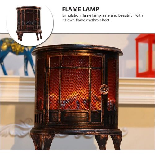 제네릭 Generic Fireplace Charcoal Lantern Electric Fireplace Simulated Flame Stove Heater Led Insert Electric Fireplace USB or Battery Powered Simulation Fireplace Lantern Fireplace Lamp Led (Cof