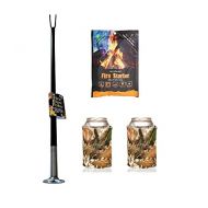 Generic Fireplace Blow Poker Bundle with InstaFire Starter - All in one Fire Poker, Blow Poke, Rake Tool