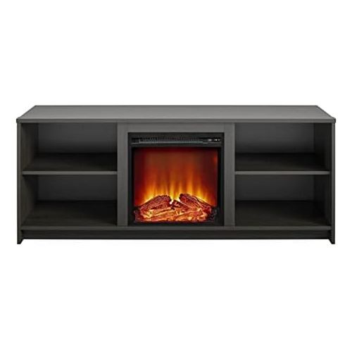 제네릭 Generic Fireplace TV Stand for TVs up to 65, Black Oak (Black Oak)