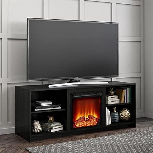 제네릭 Generic Fireplace TV Stand for TVs up to 65, Black Oak (Black Oak)