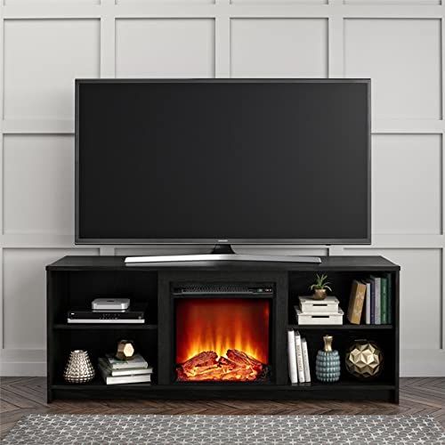 제네릭 Generic Fireplace TV Stand for TVs up to 65, Black Oak (Black Oak)