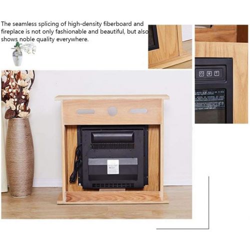  Generic002 American Solid Wood Retro Fireplace Cabinet Quiet Radiation-Free 1400 W Electric Fireplaces Electric Heater Realistic 3D Heating Flame Effect Fireplace Heating Large Window Light (