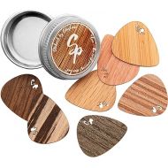 Stickpick | Set of 7 flexible guitar picks made of real wood | For electric, acoustic and bass guitars in various strengths | In aluminum can | Sustainably manufactured | Made in Germany