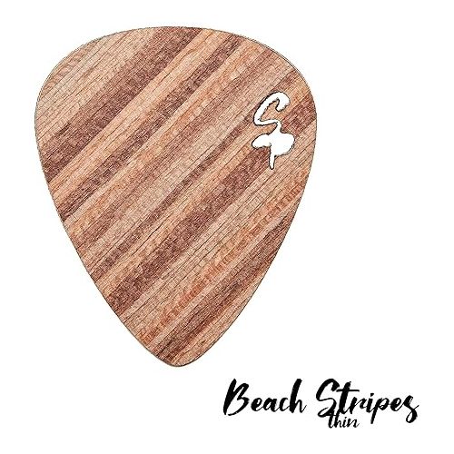  Stickpick | Set of 7 flexible guitar picks made of real wood | For electric, acoustic and bass guitars in various strengths | In aluminum can | Sustainably manufactured | Made in Germany