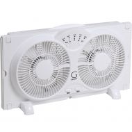 [아마존베스트]Genesis Twin Window Fan with 9 Inch Blades, High Velocity Reversible AirFlow Fan, LED Indicator Lights Adjustable Thermostat & Max Cool Technology, ETL Certified