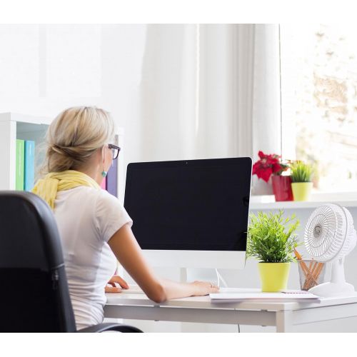  Genesis 6-Inch Clip Convertible Table-Top & Clip Fan Two Quiet Speeds - Ideal For The Home, Office, Dorm, More White
