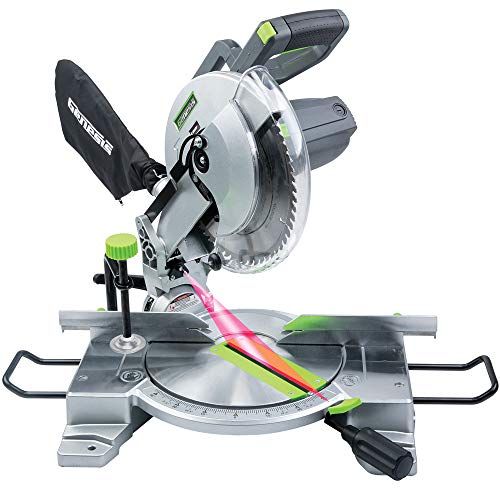  Genesis GMS1015LC 15-Amp 10-Inch Compound Miter Saw with Laser Guide and 9 Positive Miter Stops