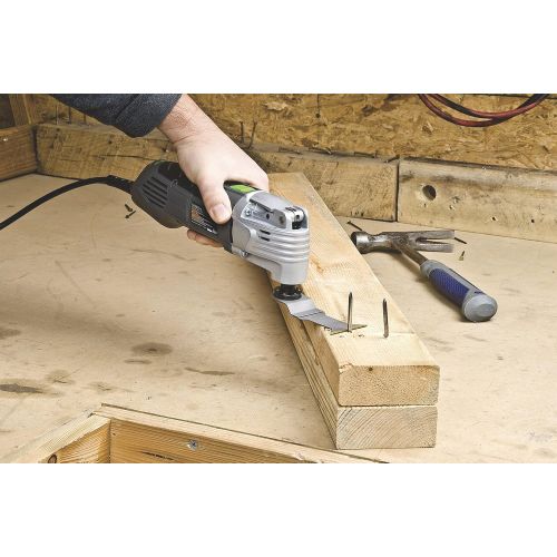  [아마존베스트]Genesis GMT25T 2.5 Amp Variable Speed Multi-Purpose Oscillating Tool with 3” Delta Sanding Pad,(12) Sanding Triangles,Rigid Scraper Blade,Bi-metal Flush Cut Blade,Segmented Saw Bla