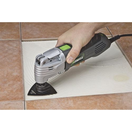  [아마존베스트]Genesis GMT25T 2.5 Amp Variable Speed Multi-Purpose Oscillating Tool with 3” Delta Sanding Pad,(12) Sanding Triangles,Rigid Scraper Blade,Bi-metal Flush Cut Blade,Segmented Saw Bla