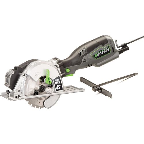  GENESIS Genesis GMCS547C 5.8 Amp, 4-34” Control Grip Compact Circular Saw for Metal Cutting with chip collector and Metal Cutting Blade