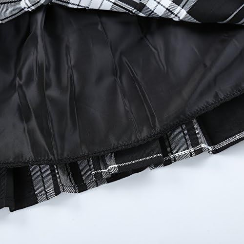  할로윈 용품Genetic Los Angeles Genetic Women`s Double Layer Elasticated Pleated Skirt (M, Black)