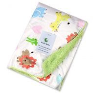 Genio Baby Sherpa Fleece Baby Blanket Unisex 30 x 40 Soft- Perfect for Swaddling and Strolling- Fluffy for Boys and Girls