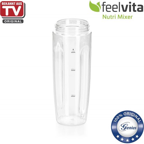  Genius Feelvita Nutri Mixer | 13 Teile | Stand-Mixer | Smoothie-Maker | Mixen | Ruehren | 23000 UpM | 600 Watt | 1 Liter | Bekannt aus TV | NEU