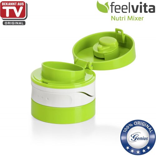  Genius Feelvita Nutri Mixer | 13 Teile | Stand-Mixer | Smoothie-Maker | Mixen | Ruehren | 23000 UpM | 600 Watt | 1 Liter | Bekannt aus TV | NEU