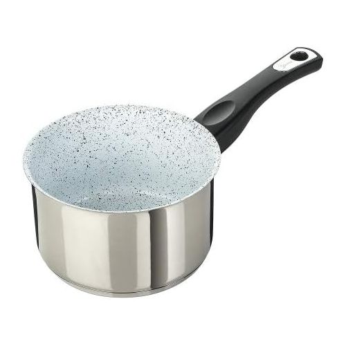  Genius Cerafit Mont Blanc Stielkasserolle Ø 16 cm mit Antihaft-Beschichtung - Kochtopf mit besten Ergebnissen induktionssgeeignet cooking pot Edelstahl-Topf