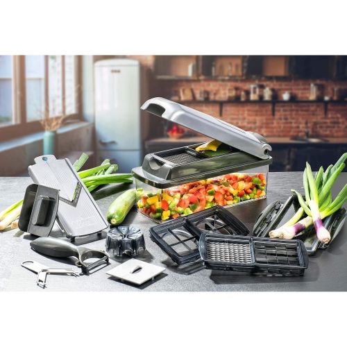  [아마존 핫딜]  [아마존핫딜]Genius Nicer Dicer Plus | 12 Teile | Gemueseschneider | Zwiebelschneider | Pommesschneider | Obstschneider | Allesschneider | Wuerfeln/Stifteln/Schneiden/Schalen/Aufbewahren | Bekann