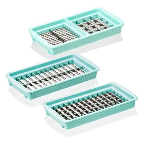  Genius Nicer Dicer Fusion smart Messereinsatze | 3 Teile | Messereinsatze Farbe Mintgruen