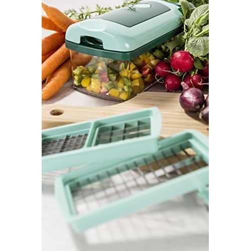  Genius Nicer Dicer Fusion smart Messereinsatze | 3 Teile | Messereinsatze Farbe Mintgruen