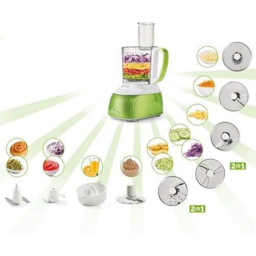  Genius A80892 Feelvita | Food Processor inkl. Zitruspresse | 20 Teile, Kunststoff