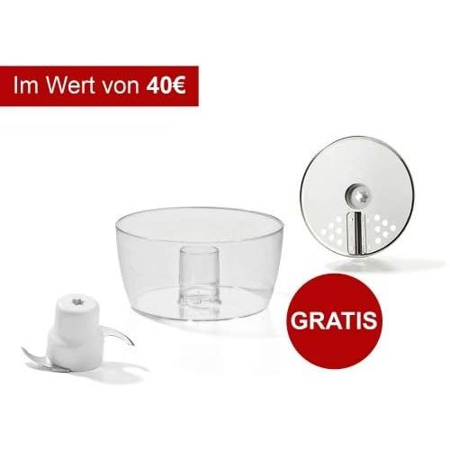  Genius A80892 Feelvita | Food Processor inkl. Zitruspresse | 20 Teile, Kunststoff