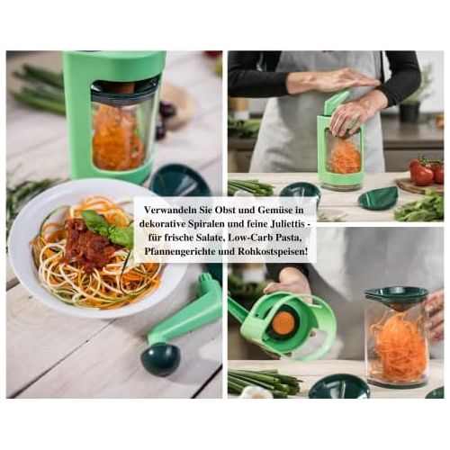  [아마존베스트]Genius Super Julietti Vegetable Spiraliser Slicer for Vegetable Spaghetti, Spirals and Julienne