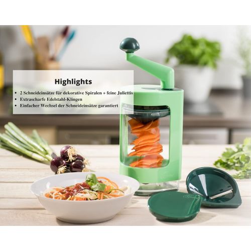  [아마존베스트]Genius Super Julietti Vegetable Spiraliser Slicer for Vegetable Spaghetti, Spirals and Julienne