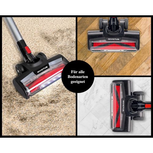  [아마존베스트]Genius Invictus X9 Set of 13 2-in-1 Cordless Vacuum Cleaner Bagless with Charging Station LED Crevice Nozzle High-Performance BLDC Motor 80,000 U Freestanding Hepa Filter Battery V