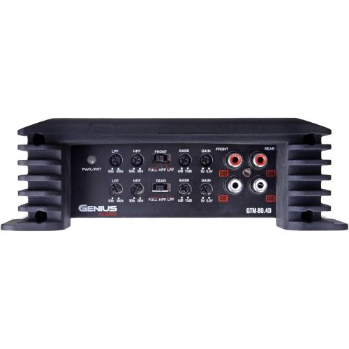  Genius GTM-100.4D 1500 Watts-MAX Compact Car Full Range Amplifier 4 Channel Class-D 2-Ohm Stable