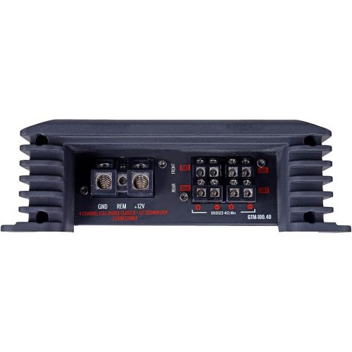  Genius GTM-100.4D 1500 Watts-MAX Compact Car Full Range Amplifier 4 Channel Class-D 2-Ohm Stable