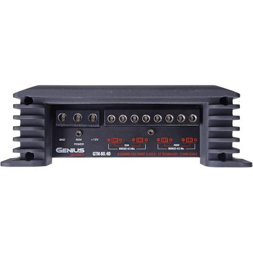  Genius GTM-100.4D 1500 Watts-MAX Compact Car Full Range Amplifier 4 Channel Class-D 2-Ohm Stable