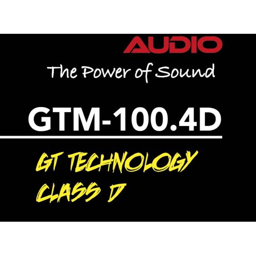  Genius GTM-100.4D 1500 Watts-MAX Compact Car Full Range Amplifier 4 Channel Class-D 2-Ohm Stable