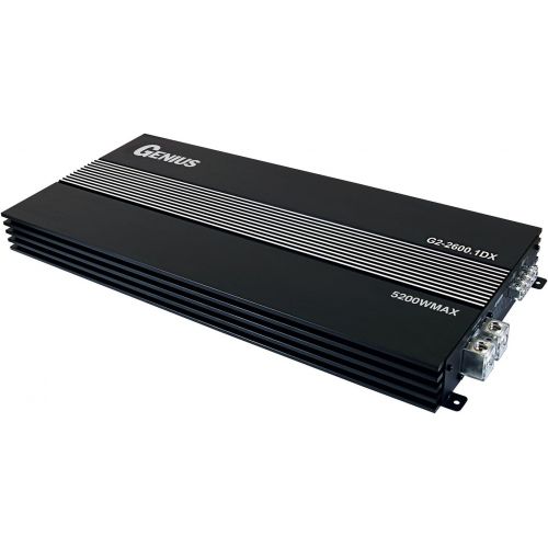  Genius G2-2600.1DXK 5200 Watts-Max Car Amplifier Black Frame Professional Monoblock Class-D