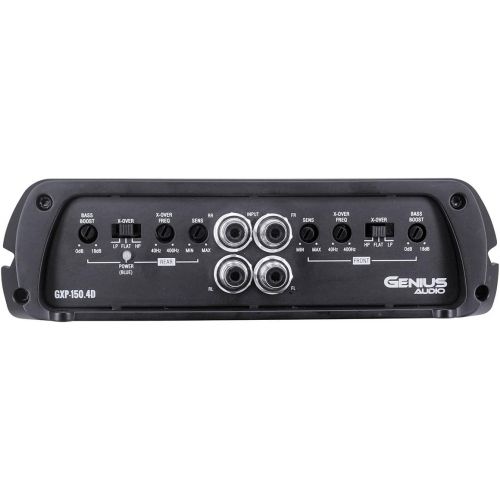  Genius GXP-150.4D 2000 Watts-MAX Compact Car Full Range Amplifier 4 Channel Class-D 2-Ohm Stable