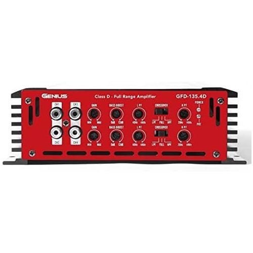  Genius GFX-55X4 1200 Watts-Max Car Amplifier 4-Channels Professional Class-AB 2-Ohm Stable Stereo