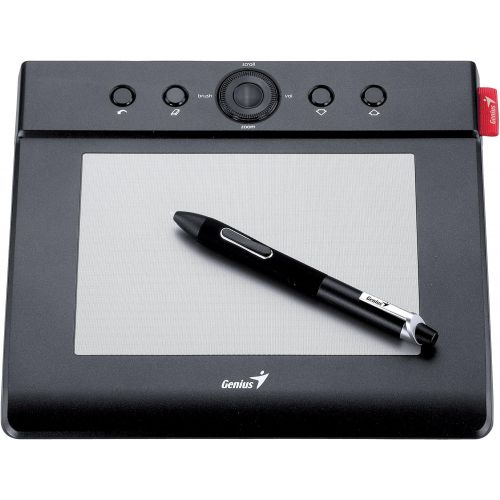  Genius 4 x 6 Inches Graphic Tablet with Battery-Free Cordless Pen and FREE Laser Touch Scroll Mouse (EasyPen M406)