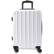 [아마존 핫딜] [아마존핫딜]Genius Pack Hardside Luggage Spinner - Smart, Organized, Lightweight Suitcase (Aerial - Matte White)