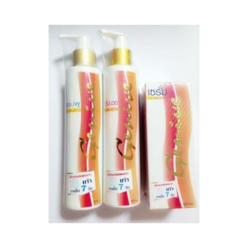  Womem Set of Genive Shampoo & Conditioner and Serum Helps Hair Regrowth Longer