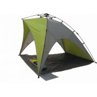 Genji Sports Star Canopy Instant Beach Sun Shelter, Green/Beige, One Size