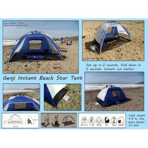  Genji Sports Instant Beach Star Tent, Blue