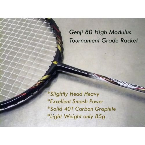  Genji Sports Aero Speed Badminton Package, Right, SmallLong, BlackWhite
