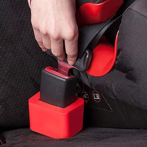  [아마존베스트]Genleas 2 Packs Car Seat Belt Buckle Holder Buckle Up - Soft Silicone - Easy Installation - Holds The Seatbelt Receiver in an Upright Position - Makes Buckling Easier for Kids, Adu