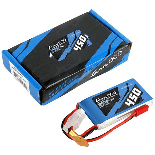  Gens Ace 450 45C 2S 7.4V LiPo RC Soft Pack Battery with JST